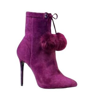 Michael Kors suede Remi boot in Damson/purple size 6.5 with stilletto heel EUC!!